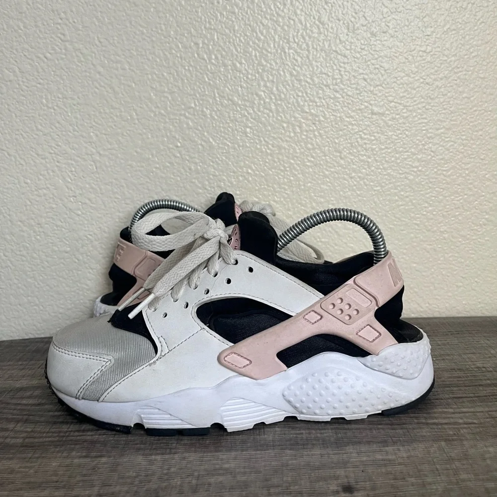Nike Boys Air Huarache‎ Run 654275-115 White Running Sneakers - Sz 4Y Pre-Owned